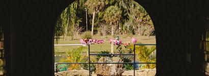 Walking to the swimming area