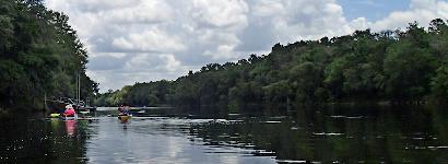 Kayaking down Suwannee River