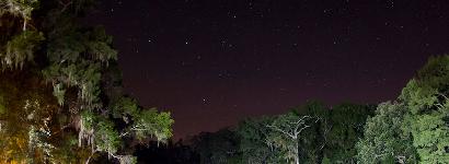 Devil's Ear Spring under stary skies